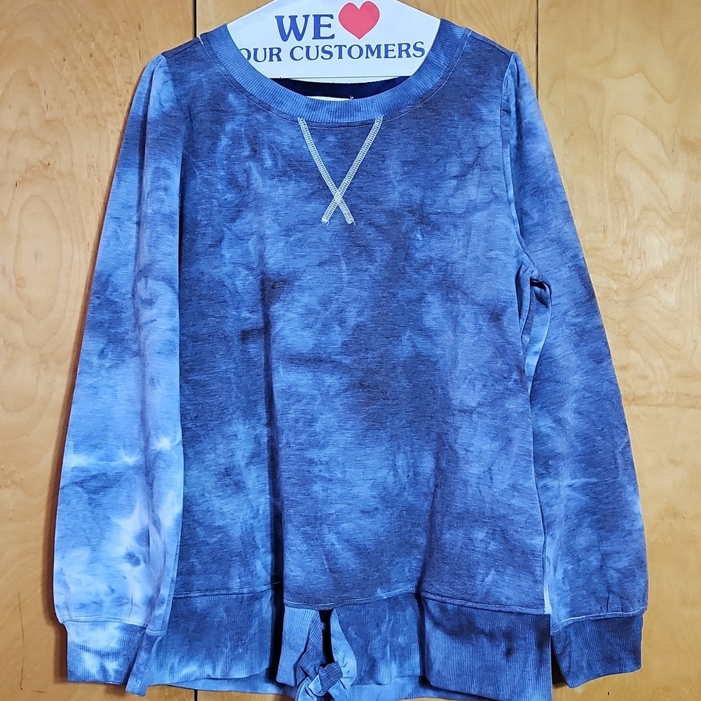 THE SWEATSHIRT PROJECT - Blue Tie Die Crew Neck Sweatshirt NEW Medium
